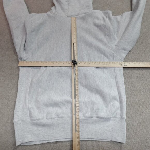 Vintage Champion Sweater Medium Gray Reverse Weave USA Blank Warm Up Hoodie - Picture 6 of 10